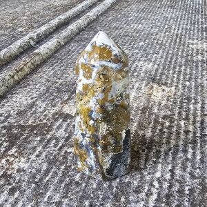 Polished Ocean Jasper Crystal Point Tower